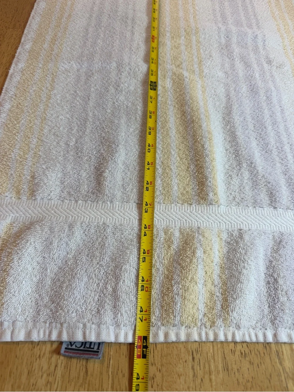 Vintage Utica MCM 3 Piece Striped Bath Towel Set